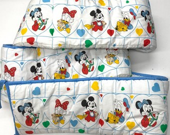 mickey mouse crib bumper pads