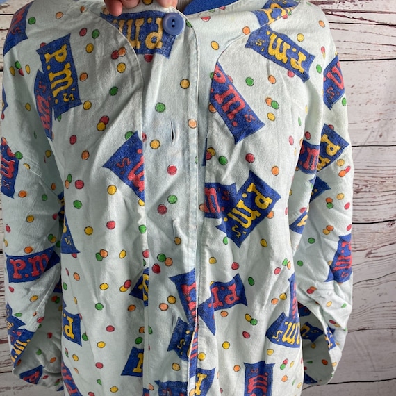 Vintage 80s M&Ms Candy PM Sleep Shirt Pajama Nigh… - image 4