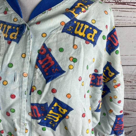 Vintage 80s M&Ms Candy PM Sleep Shirt Pajama Nigh… - image 2