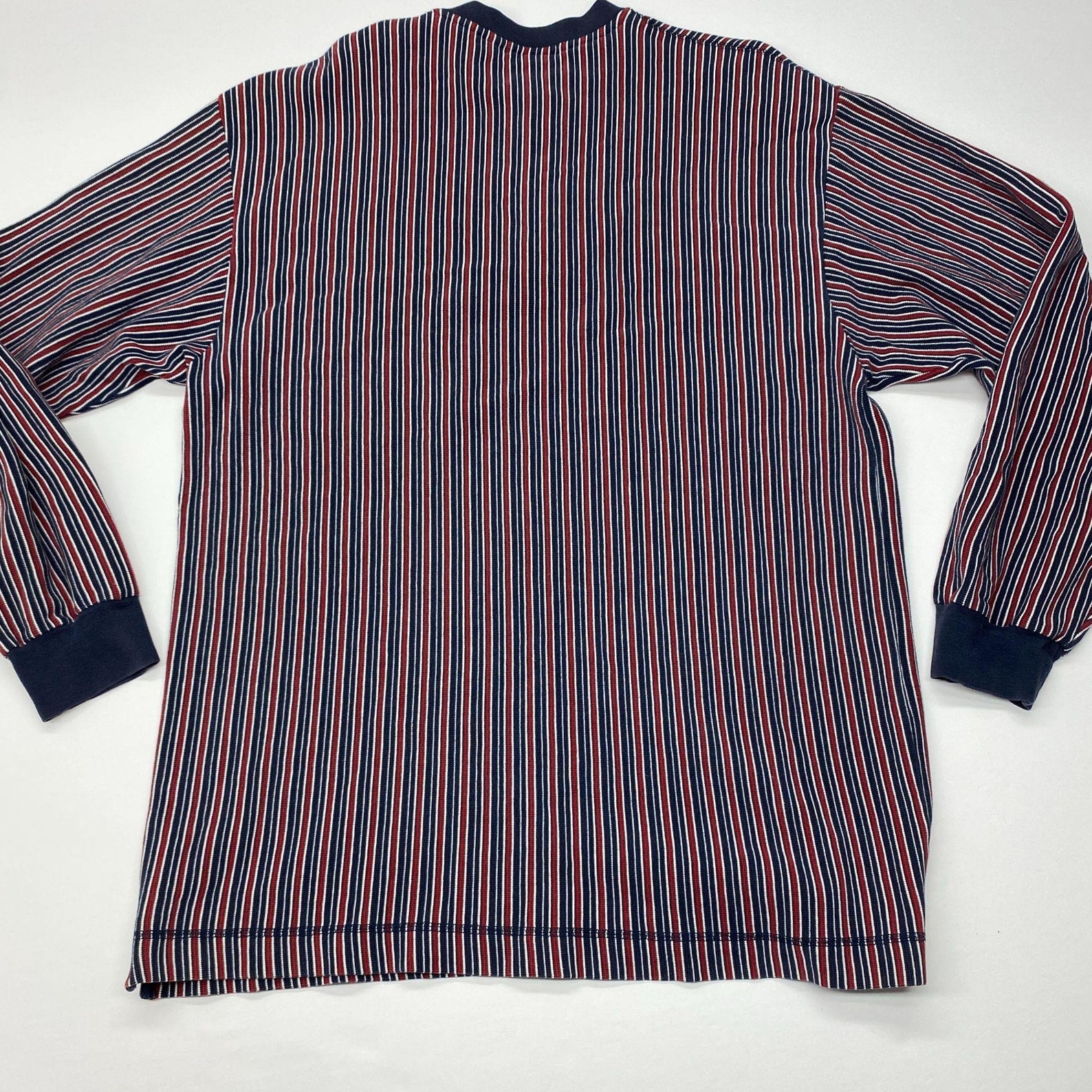 Vintage 90s Nautica Striped Henley Shirt Sz XL Men Blue Red | Etsy