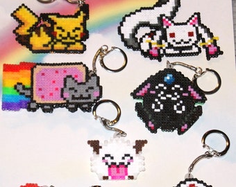 Mascot Keychains - Makona, Pikachu, Poro, Nyan Cat, Rainbow Dash, Kuybey, Sakura Blossom, Amaterasu, Okami, Inuyasha, Puella Magic Madoka