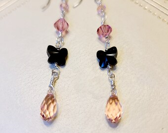 Butterfly Swarovski Crystal Earrings