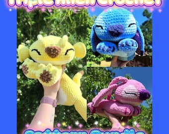 Alien Crochet Pattern Bundle | Blue, Pink & Lightning Amigurumi Space Creatures PDF Tutorial | Sci-Fi Extraterrestrial Toys Digital Download