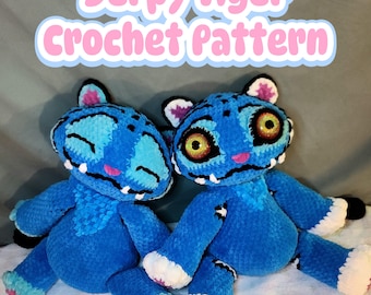 Derpy Demon Tiger Amigurumi Crochet Pattern Kpop Demon Hunters