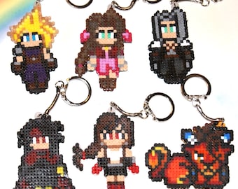 Final Fantasy 7 Pixel Keychain Collection - Cloud - Aerith - Sephiroth - Vincent - Tifa - Red XIII