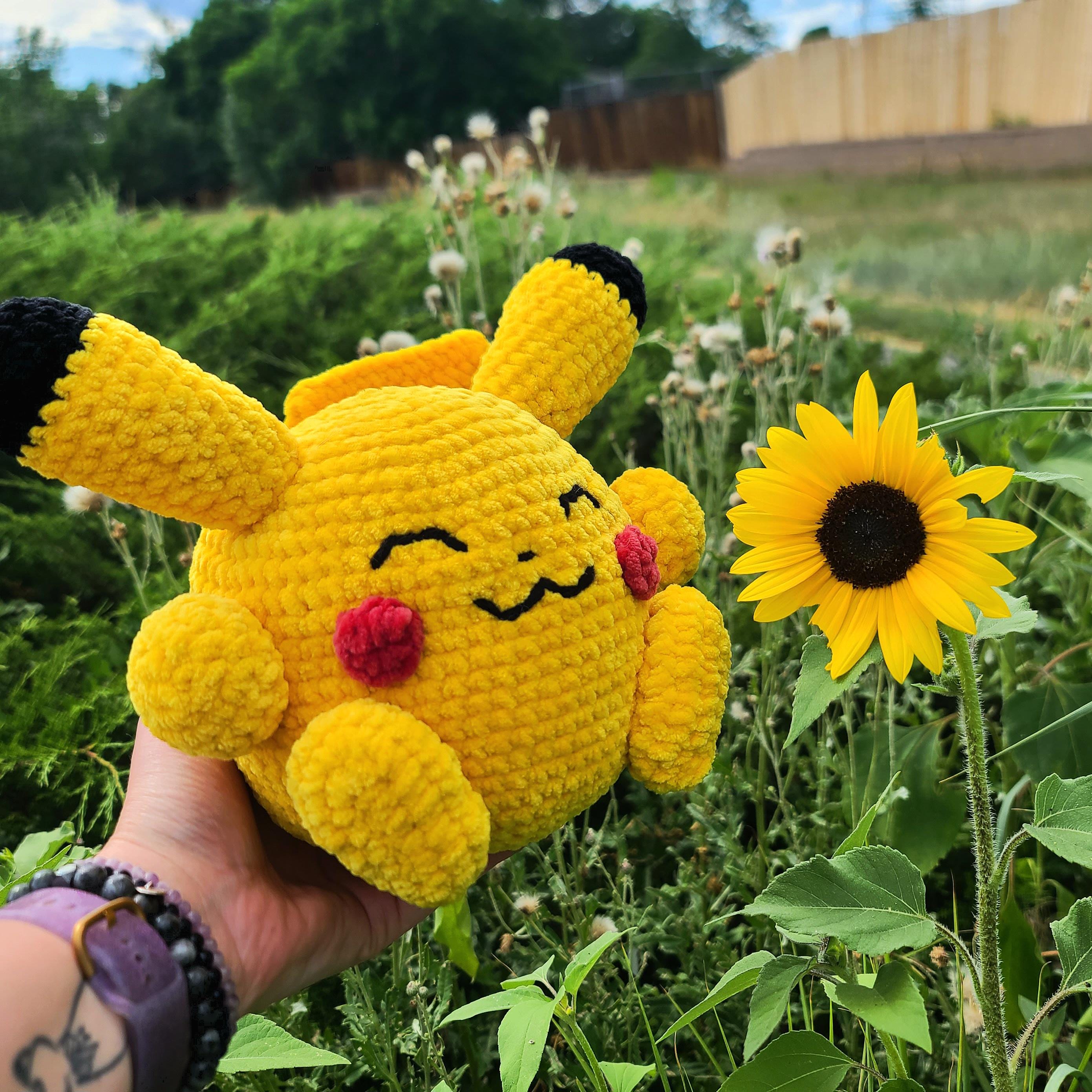 Pikachu Inspired Tubby Cubby Electric Mouse Crochet Pattern Stuffed ...