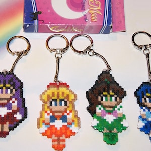 Sailor Moon Keychains - Sailor Mercury, Sailor Mars, Sailor Jupiter, Sailor Venus
