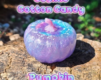 Cosmic Cotton Candy Resin Pumpkin | Pastel Halloween Decor | Color Shift Chameleon Gourd | Spooky Cute Autumn / Holographic Kawaii Fall