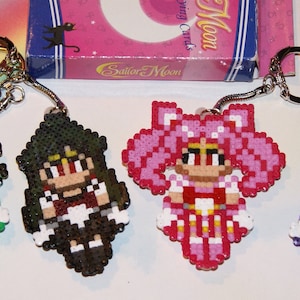 Sailor Moon Keychains - Sailor Pluto, Sailor Saturn, Sailor Neptune, Sailor Mini Moon