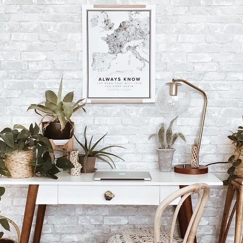 Gray Brick Peel and Stick Modern Farmhouse Wallpaper NU1653 Etsy