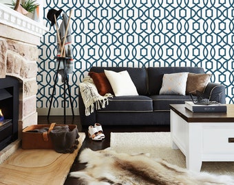Navy Blue Links NU Wallpaper NU1648 Peel and Stick Wallpaper