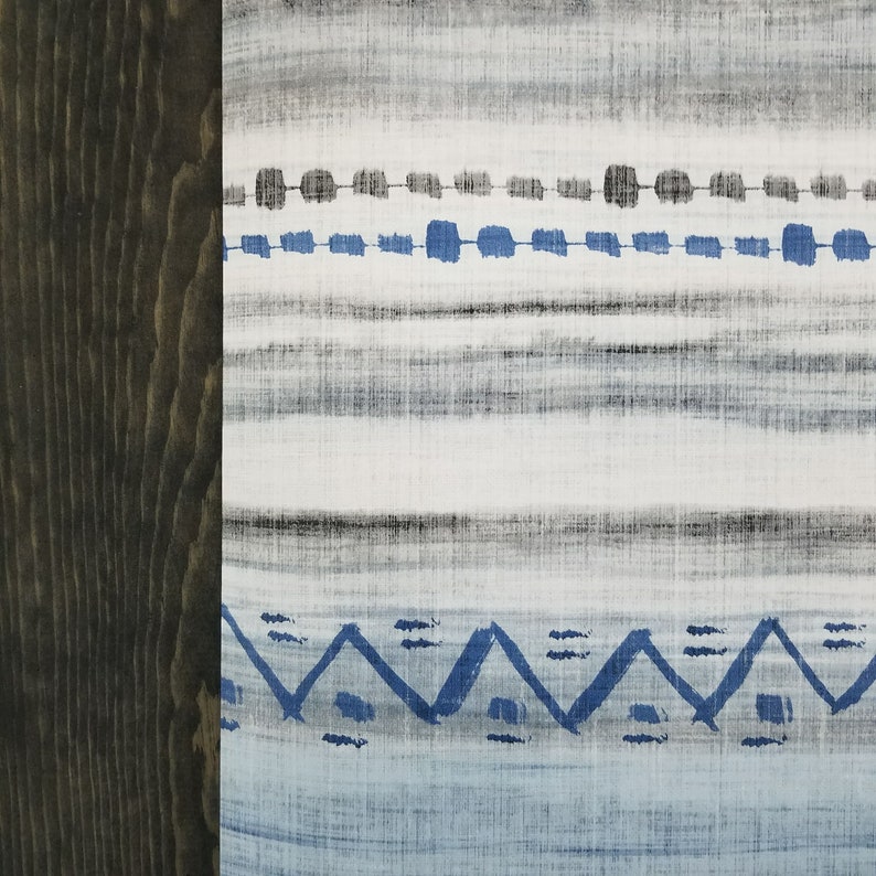 Wallquest Maya Boho Aztec Mud Cloth Blue Wallpaper