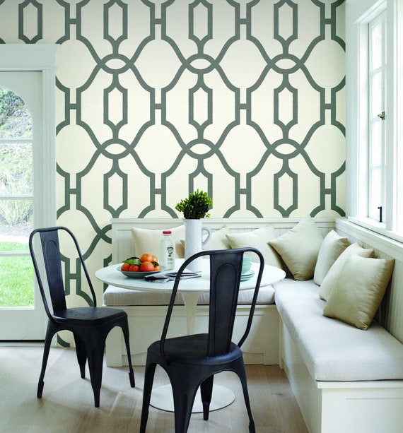 Magnolia Home Woven Trellis Wallpaper - Khaki