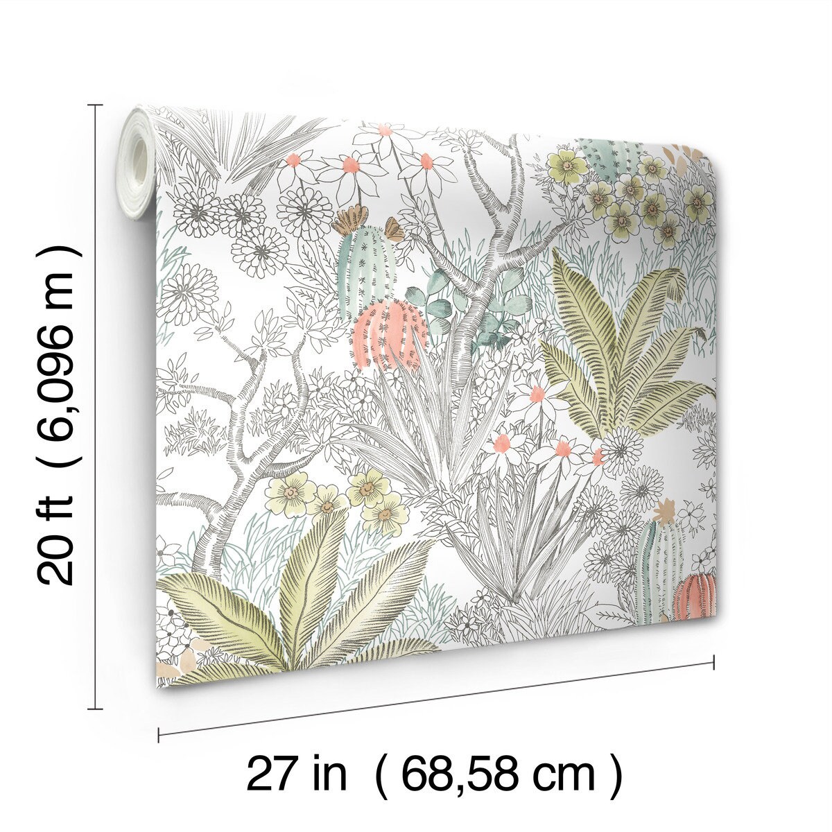 Flowering Desert Premium Peel and Stick Wallpaper PSW1213RL - Etsy