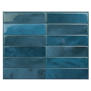 Morocco Agadir Modern Stack Blue Peel and Stick Tile Backsplash SM1228G