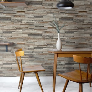 Nextwall Peel and Stick Reclaimed Stack Wood Plank Wallpaper NW32601 - Etsy