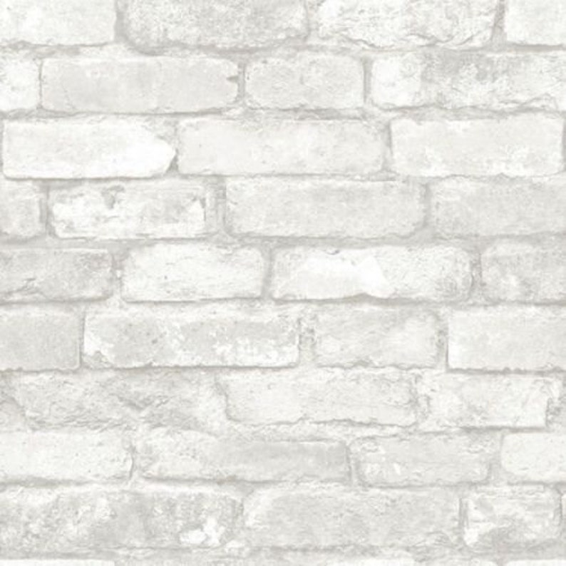 Gray Brick Peel and Stick Modern Farmhouse Wallpaper NU1653 image 3