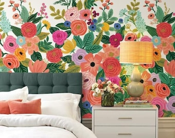 York Rifle Paper Co Garden Party Floral Farmhouse Wallpaper Mural RI5190M