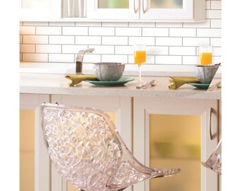 StickTILES Classic White Subway Chic Farmhouse Peel and Stick Tile Backslash DIY TIL3459FLT