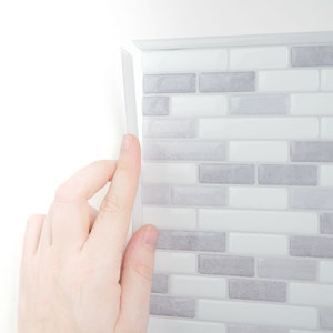 Smart Tiles Smartedge Ambra Peel and Stick Finishing Edge Backsplash Border  Diy SE1077 