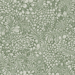 Siv Dark Green Botanical Wallpaper 65125