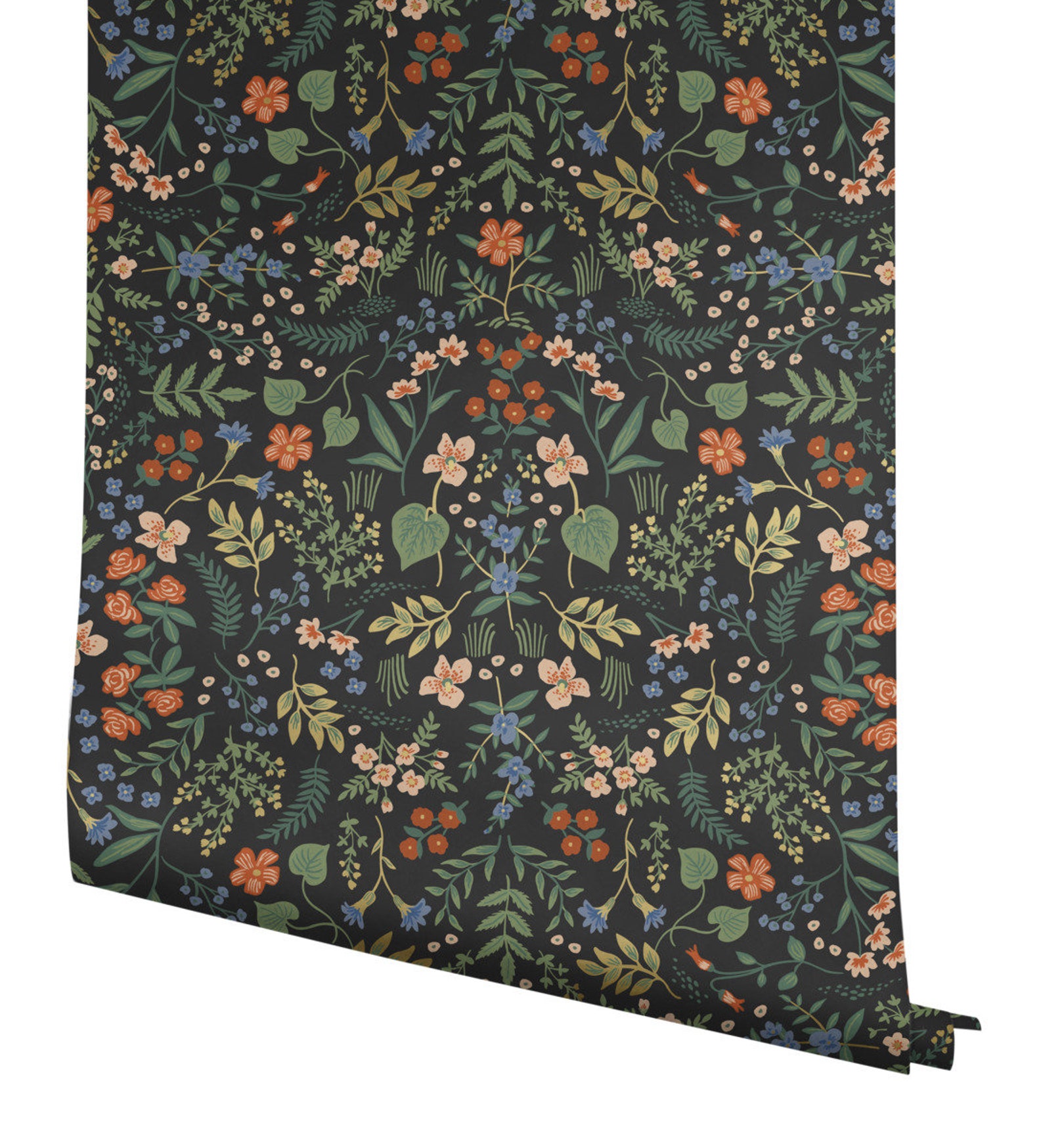 York Rifle Paper Co Wildwood Black Botanical Bohemian Floral Etsy Canada