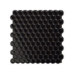 Smart Tile Black Penny Rounds Nora Peel and Stick Tile Backsplash SM1185
