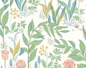 Spring Garden Botanical Wallpaper