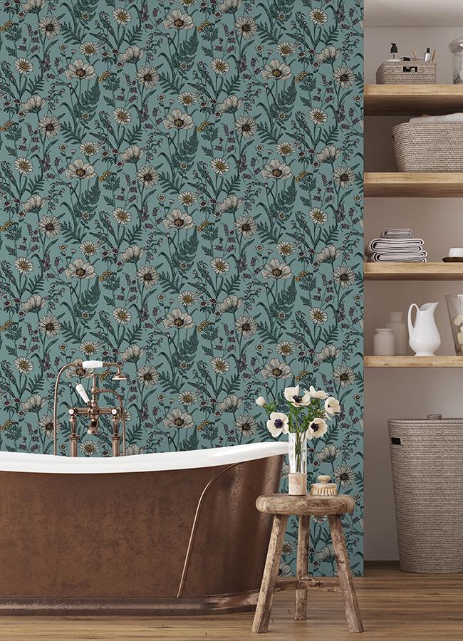 Spring Meadow Floral Peel and Stick Wallpaper - Etsy
