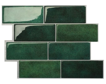 Smart Tiles Metro Fiona - Dosseret de carrelage autocollant Metro vert SM1183