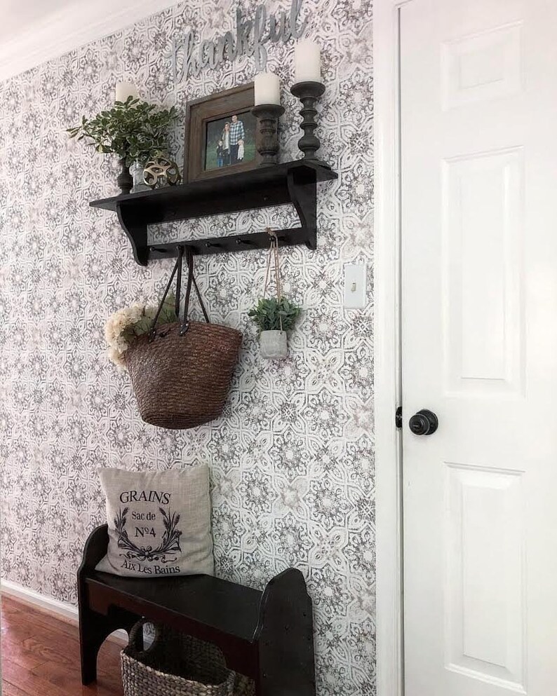 York Patina Vie Vintage Farmhouse Beige Brown Fatima Mosaic Image 0