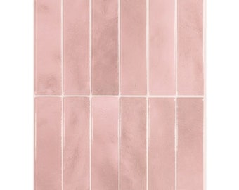 Morocco Rabat Modern Stack Pink Peel and Stick Tile Backsplash SM1237 Smart Tiles