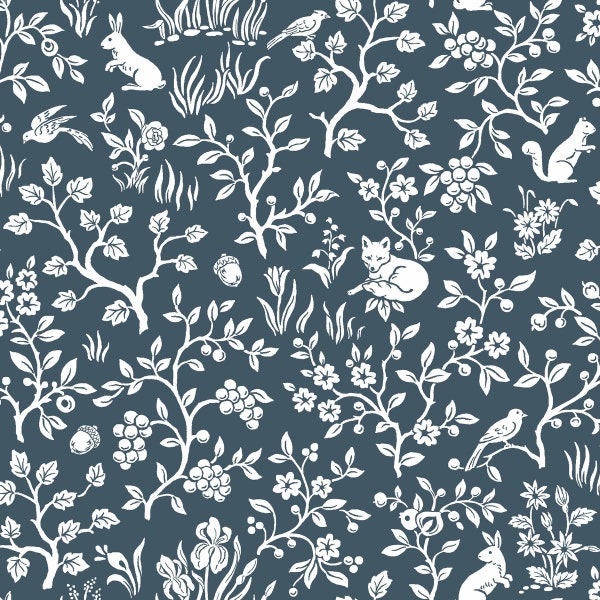 Fox and Hare Premium Peel and Stick Wallpaper