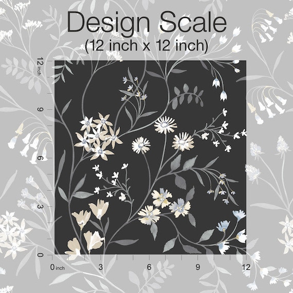 RoomMates Meadow Mix Peel & Stick Wallpaper | Removable Floral Wall Decor