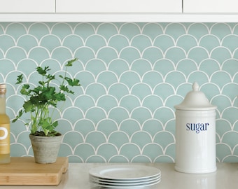 Wallpops Mint Shell Peel and Stick Backsplash Tile NH2960