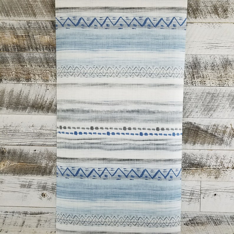 Wallquest Maya Boho Aztec Mud Cloth Blue Wallpaper