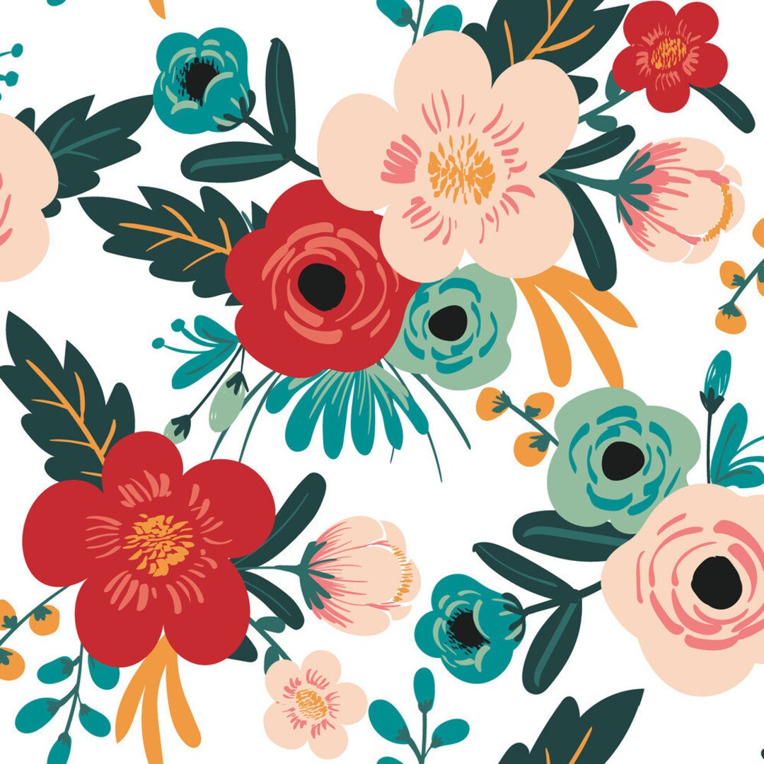 Poppy Floral Roommates Peel and Stick Wallpaper - Etsy