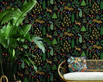 Rifle Menagerie Scandinavian Premium Peel and Stick Wallpaper