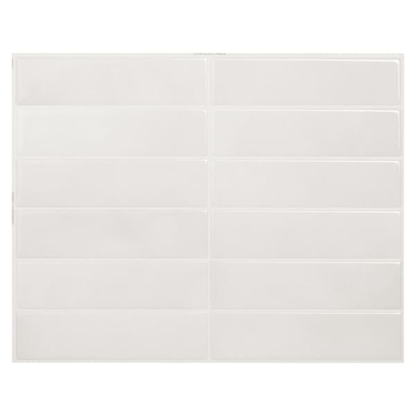 Morocco Essaouira Modern Stack White Peel and Stick Tile Backsplash SM1230G