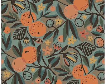 Clementine Garden Peel and Stick Wallpaper