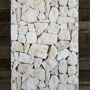 Spanish Stone Wall Tan Brown Taupe Cream Rustic Castle Rock Wallpaper LL36217