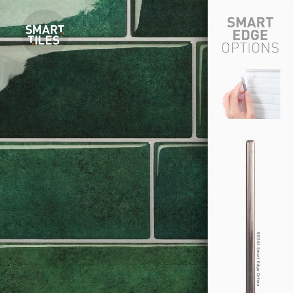 Smart Tiles Metro Fiona Green Subway Peel and Stick Tile