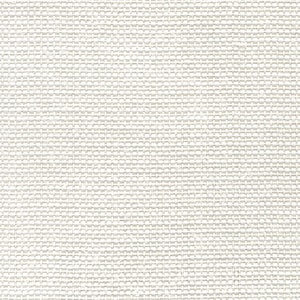 Puede incluir: Primer plano de una tela tejida con un patrón texturizado de tejido de cesta. La tela es de color blanco roto neutro, con sutiles variaciones de tono. El tejido es apretado y consistente, creando una apariencia uniforme.