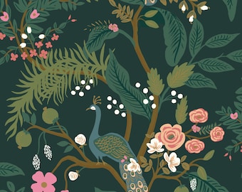 York Rifle Paper Co Emerald Pfau Wunderliche Wallpaper RI5168