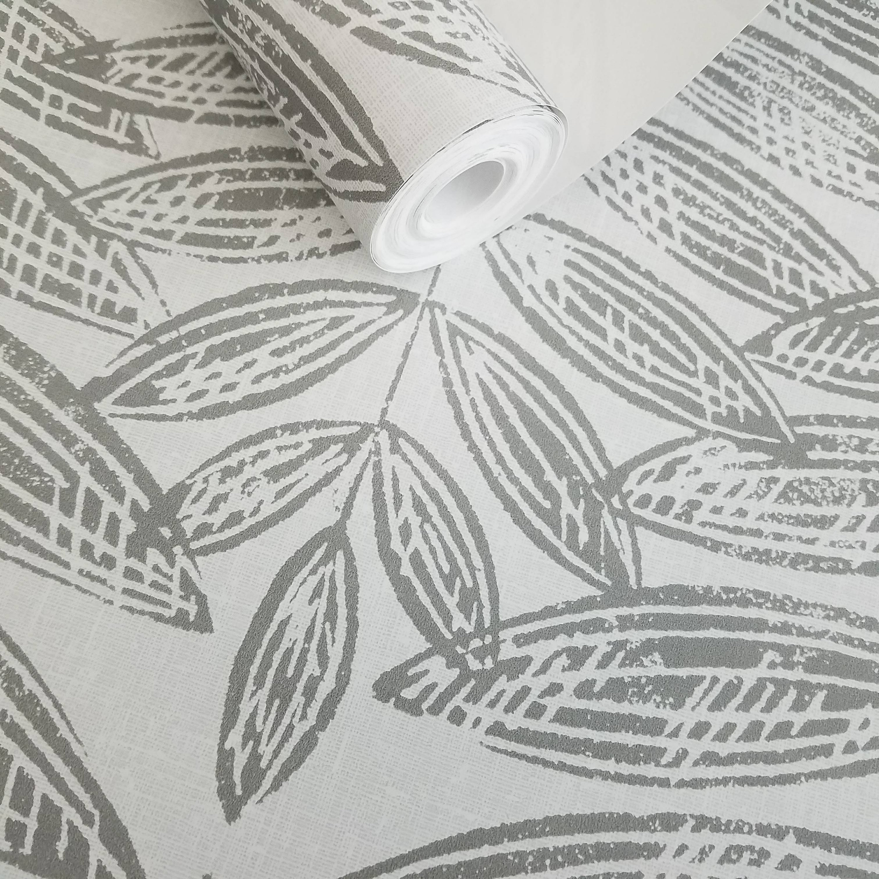 Terrain Peel and Stick Wallpaper Gray Botanical Leaf Gray Grey | Etsy