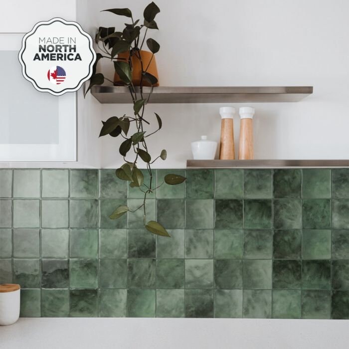 Sheetz Tile Zellige Taza Square Peel and Stick Tile Backsplash SM1195G Smart Tiles ...