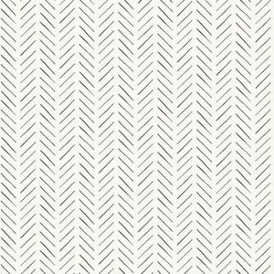 Pick-Up Sticks Chevron Black and White Peel and Stick Farmhouse Wallpaper PSW1020RL