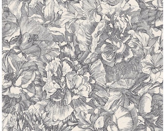 Eijffinger Museum Auguste Charcoal Floral European Wallpaper 307340