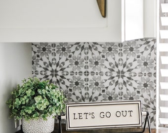 Wallpops Catalan Gray and White Peel and Stick Backsplash Tiles NH2961