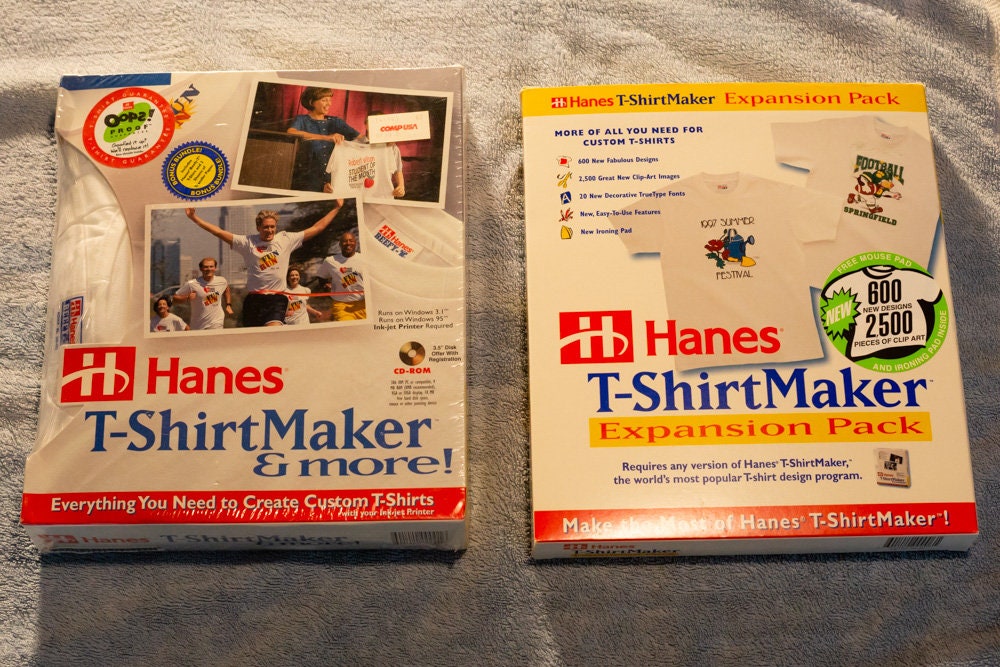 Vintage 90s Hanes T-Shirt Maker Expansion Pack Unused | Etsy